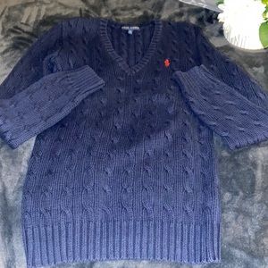 Navy Ralph Lauren cable knit sweater